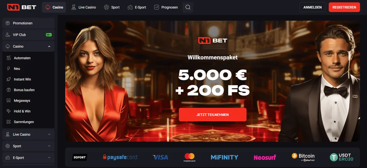 N1 Bet Casino Startseite casino mit bester Gewinnchance
