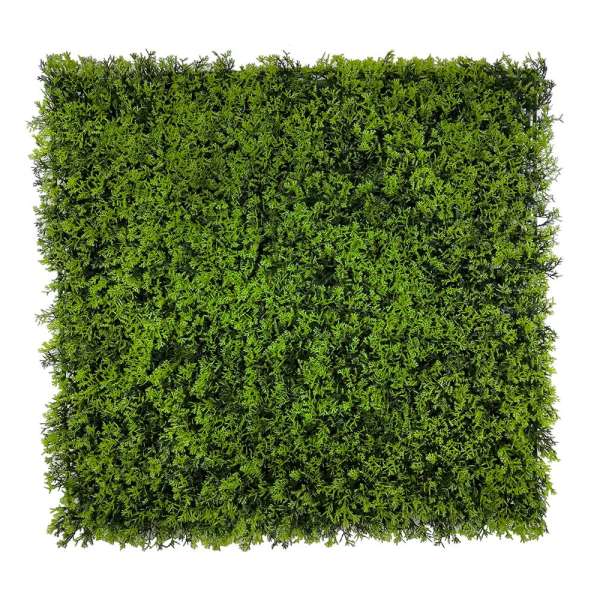 Außenmatte - Künstliche, grüne Heckenwand Wacholder 50x50cm