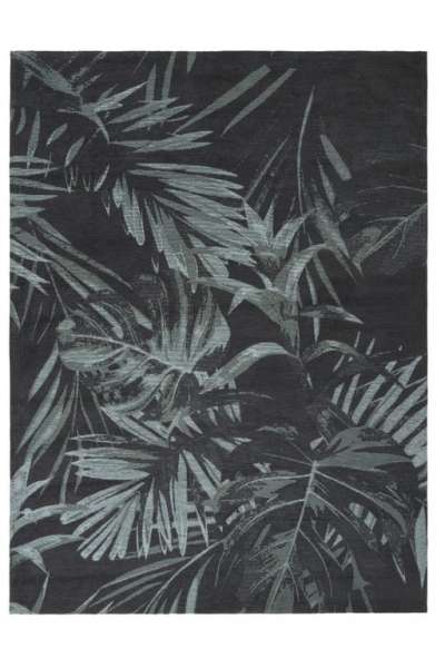 JUNGLE - Green Teppich in grün, schwarz, grau aus Polyester und Baumwolle