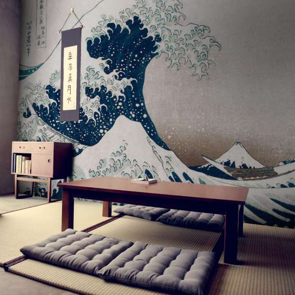 Hokusai - papel pintado en rollos estandarizados
