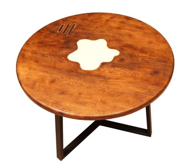 COUNTRY – Tavolino in legno massello con resina epossidica-LoftMarkt