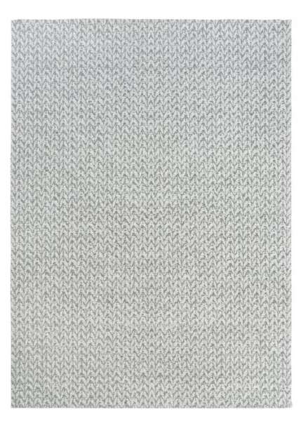 TRESS - Ivory Teppich in einem Grauton und Elfenbein aus Polyester und Baumwolle