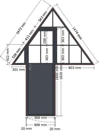 Individuel - LOFT FRENCH - double porte tournante avec éléments latéraux et lanterneau