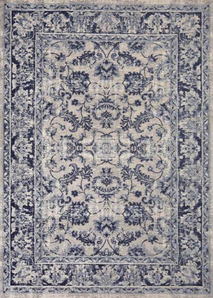 TEBRIZ ANTIQUE BLUE - Teppich aus Polyester und Baumwolle
