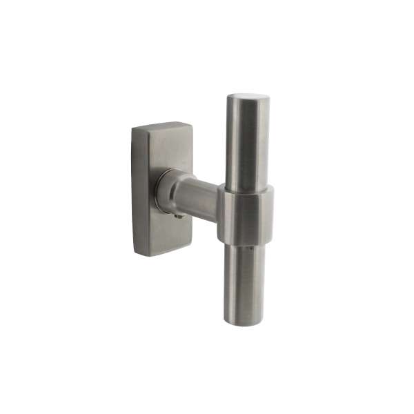 WINDOW HANDLE T MODEL RIGHT BRUSHED STAINLESS STEEL