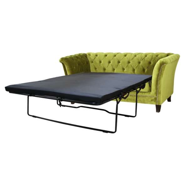 GALLUZZO 3-Sitzer-Sofa mit Schlaffunktion im Chesterfield-Stil - Stoffuswahlmöglichkeiten