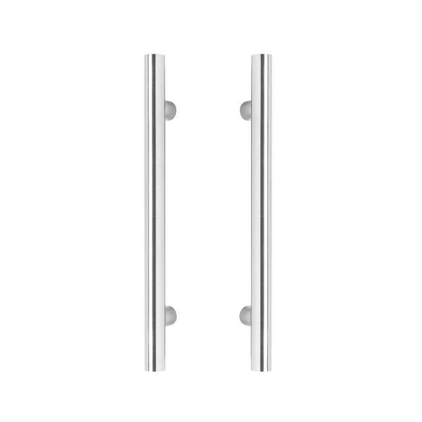 DOOR HANDLES IN PAIRS T-SHAPED 1000X70X25 CENTER DISTANCE 800 BRUSHED STAINLESS STEEL