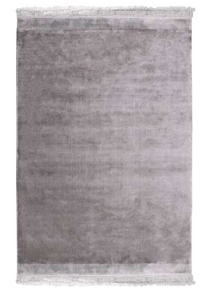HORIZON - Gray Teppich in grau mit hellgrau, aus Viskose