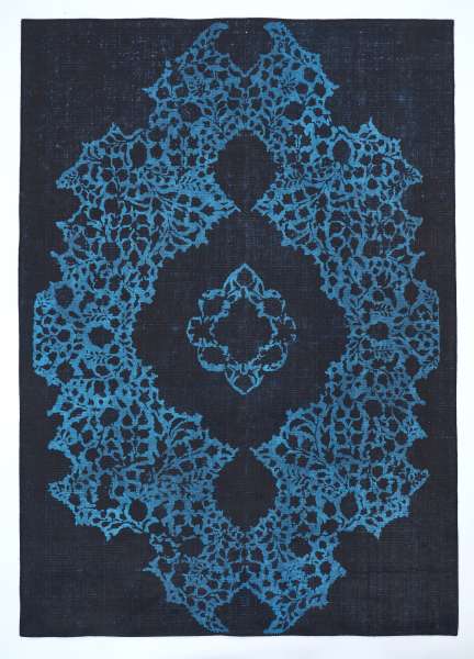 ORNAMENT BLUE - Teppich aus Polyester