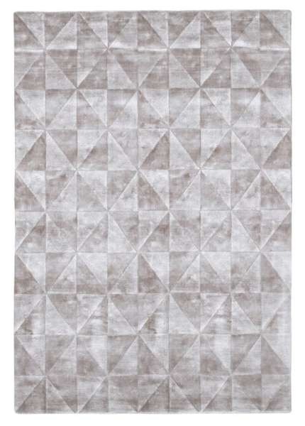 TRIANGO - Silver Teppich in Beige aus Viskose