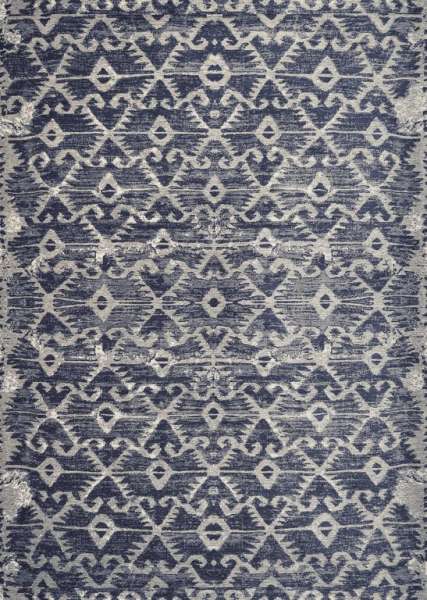 ANATOLIA - Sky Blue Teppich in warmen Grautönen aus Polyester und Baumwolle