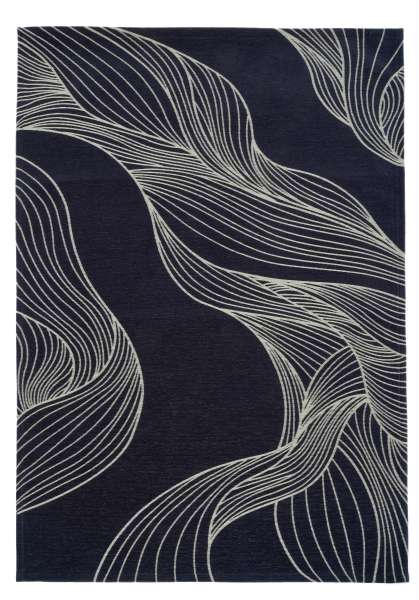 NEPTUN BLUE - Teppich aus Baumwolle und Polyester