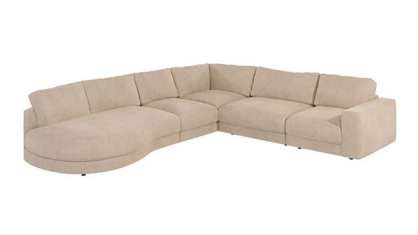 YSTI 7-seater corner sofa with fabric choices