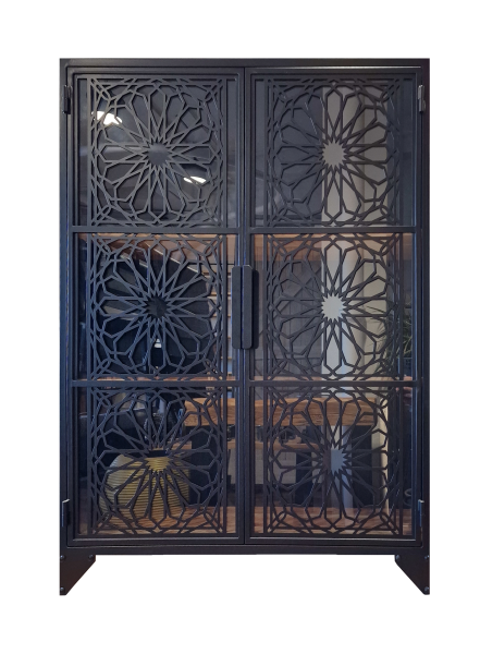 MARRAKESCH LOFT - steel and glass display cabinet in loft style 03