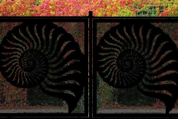 Gartenplatte aus Metall im skandinavischen Stil Muschel