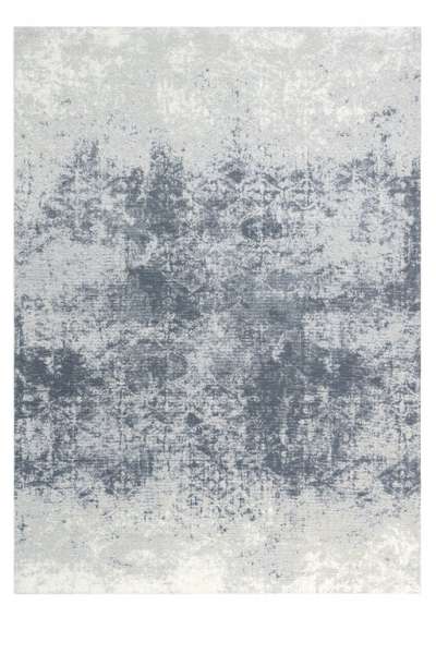 ILLUSION BLUE GRAY - Teppich aus Polyester und Baumwolle