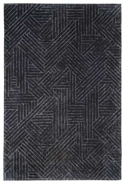 FARO - Charcoal Teppich in Anthrazit, grau aus Polyester und Baumwolle