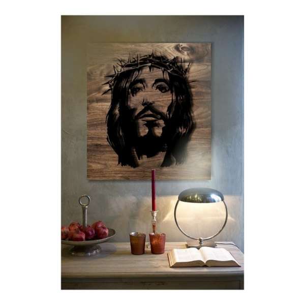 JESUS Wanddekoration aus Metall im skandinavischen Stil