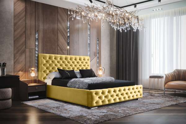 LAPAGO - cama con opciones de tejido 140x200 / 160x200 / 180x200