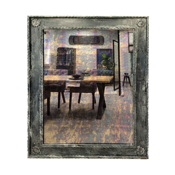 SPECCHIO NOSTALGIE - Specchio in stile vintage realizzato in acciaio