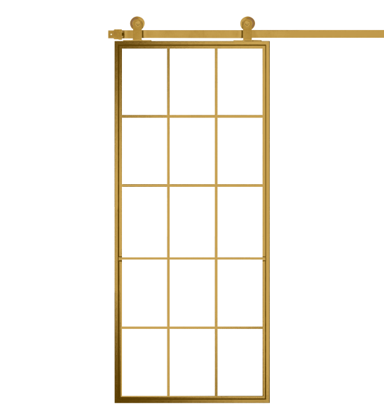 LF GOLDEN EDITION 01 Steel and glass sliding door, choices