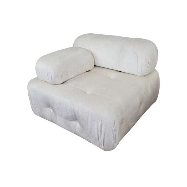 OKIS - Modular sofa with fabric choices - Armchair with left armrest