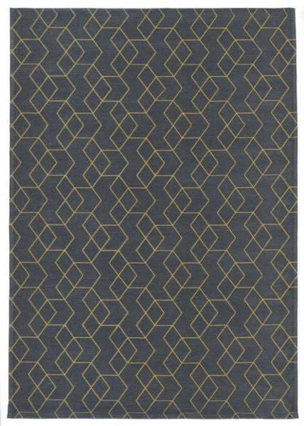 CUBE GOLDEN - Teppich aus Polyester und Baumwolle
