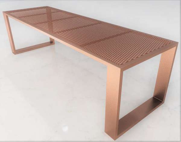 GRID FRAME - Steel bench for indoor and outdoor use 160x45x50cm