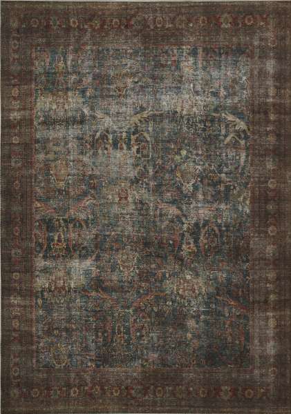 PETRA - Brown Teppich aus Polyester und Baumwolle