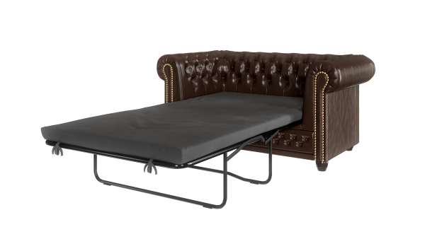 CAREGGI 2-Sitzer-Sofa mit Schlaffunktion im Chesterfield-Stil - Stoffauswahlmöglichkeiten