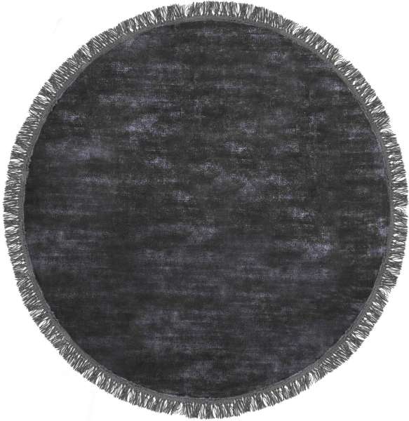 LUNA - Midnight Teppich in dunklen Marineblau aus Viskose