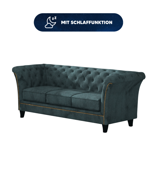 GALLUZZO 3-Sitzer-Sofa mit Schlaffunktion im Chesterfield-Stil -Auswahlmöglichkeiten