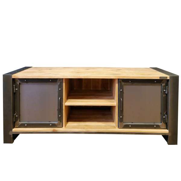 ISOLA LOFT – cómoda W1 de madera maciza y acero de diseño industrial