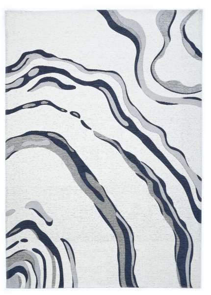 ORION BLUE - Teppich aus Polyester, Baumwolle und Viskose
