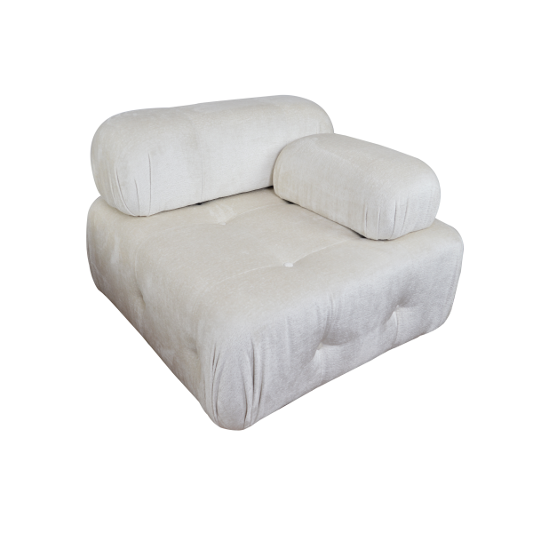 OKIS - Modular sofa with fabric choices - Armchair with right armrest