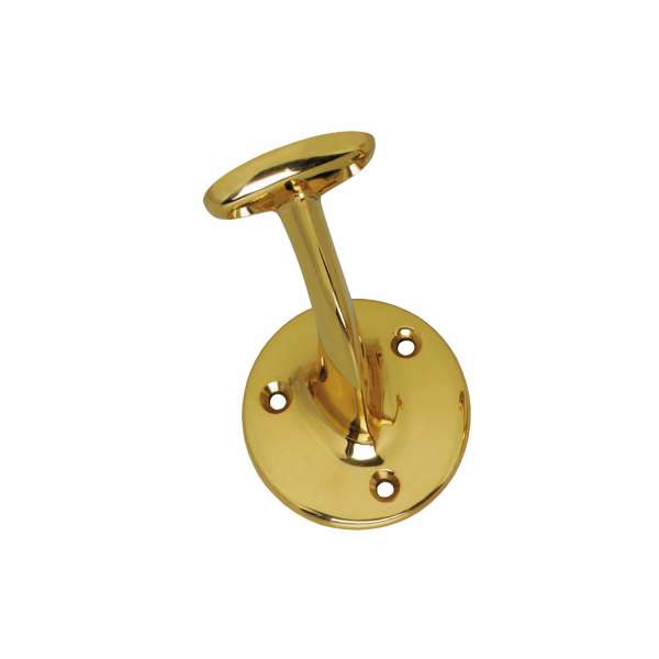 HANDRAIL HOLDER FLAT SUPPORT SCREW HOLES PAINTED BRASS