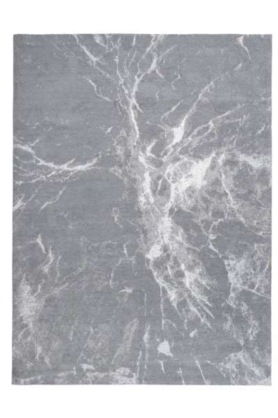 ATLANTIC - Gray ist ein Teppich in grau, weiß aus Polyester und Baumwolle