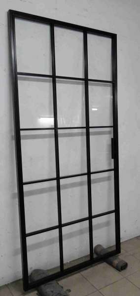 STORAGE CLEARANCE! SALE - LOFT FRENCH 01 - Loft sliding door made of steel and glass with sliding system Ba