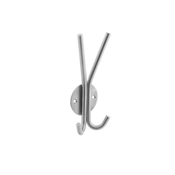 HAT/CLOTH HOOK BRUSHED STAINLESS STEEL