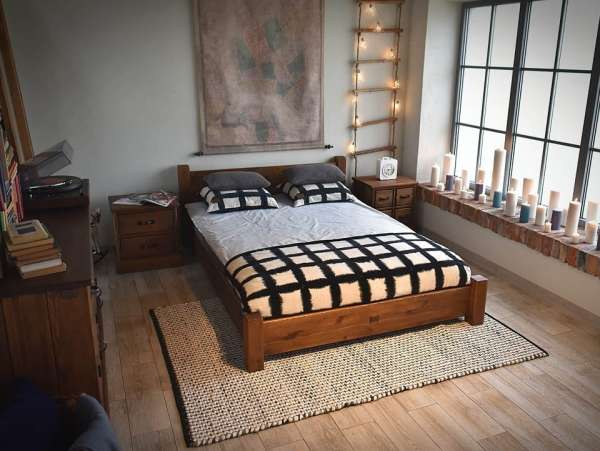Bett aus Massivholz Rustik / Ostrowit 160-LoftMarkt