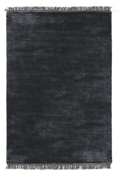 LUNA - Midnight Teppich in dunklem Marineblau aus Viskose