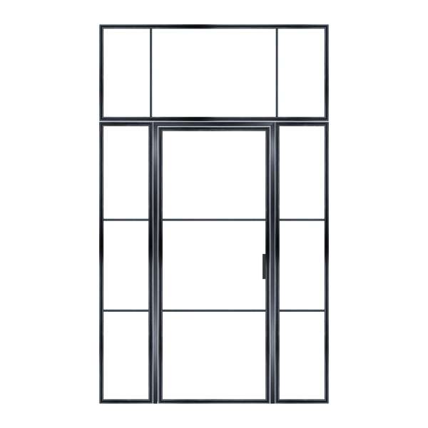 LOFT FRENCH revolving door with side elements and skylight CONFIGURATOR