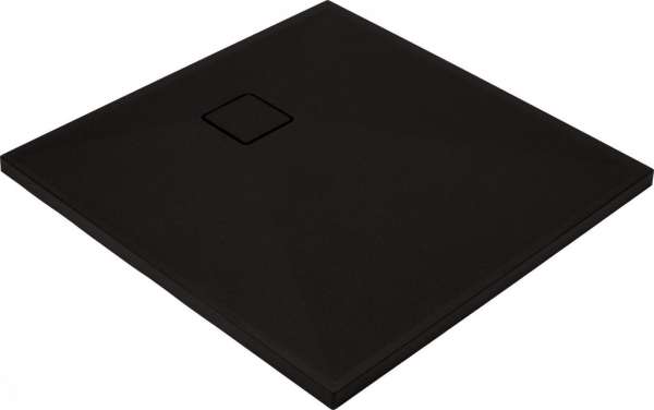 CORREO Quadrat-granit-duschtasse, 90x90 cm Schwarz