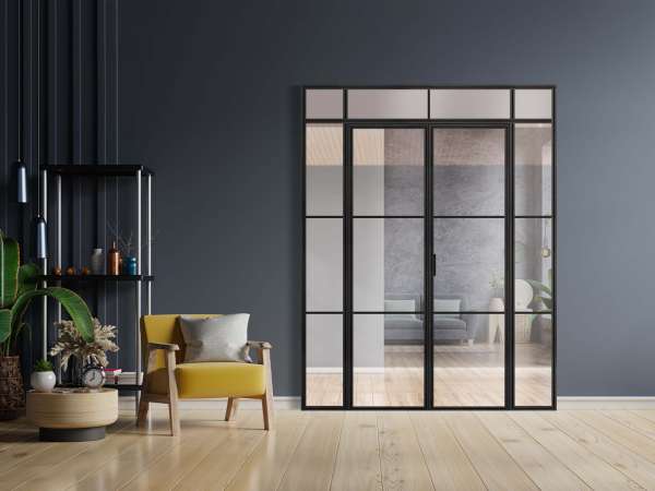 LOFT FRENCH double pivot door with side elements and skylight CONFIGURATOR