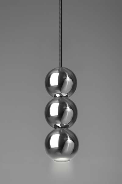 BOLA BOLA STEEL LED - pendant lamp made of polished stainless steel